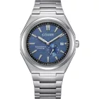 Citizen Automatic men's watch NJ0180-80L, blue dial, silver titanium strap