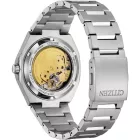 Citizen Automatic men's watch NJ0180-80M, turquoise dial, silver titanium strap