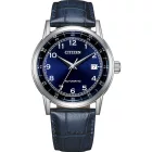 Citizen Automatic men's watch NJ0210-13L, blue dial, blue leather strap