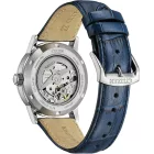 Citizen Automatic men's watch NJ0210-13L, blue dial, blue leather strap