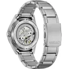 Citizen Automatic men's watch NJ0221-50E, black dial, silver stainless steel strap