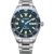 Citizen Automatic men's watch NY0129-58L, blue dial, silver stainless steel strap