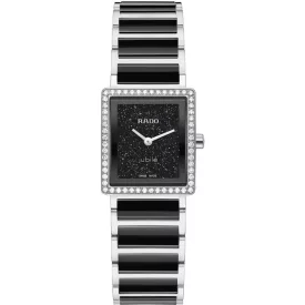 Rado Integral Diamonds women's watch R20249152, black dial, silver stainless steel strap