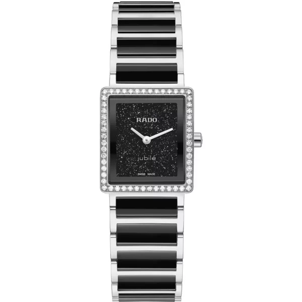 Rado Integral Diamonds women's watch R20249152, black dial, silver stainless steel strap