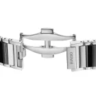 Rado Integral unisex watch R20255162, black dial, silver stainless steel strap