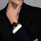 Rado Florence Classic unisex watch R48916703, black dial, rose gold stainless steel strap