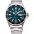 Orient Mako III Kamasu men's watch RA-AA0004E39B, green dial, silver stainless steel strap