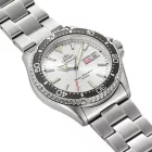 Orient Mako III Kamasu men's watch RA-AA0825S39B, silver dial, silver stainless steel strap