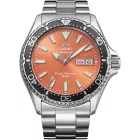 Orient Mako III Kamasu men's watch RA-AA0826Y39B, yellow dial, silver stainless steel strap