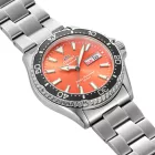 Orient Mako III Kamasu men's watch RA-AA0826Y39B, yellow dial, silver stainless steel strap