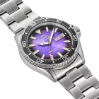 Orient Mako III Kamasu Limited Edition men's watch RA-AA0827V39B, purple dial, silver stainless steel strap