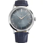 Orient Bambino men's watch RA-AC0030L30B, blue dial, blue leather strap