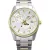 Orient Stretto Sun & Moon men's watch RA-AK0312S30B, silver dial, silver stainless steel strap