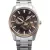 Orient Stretto Sun & Moon men's watch RA-AK0313Y30B, brown dial, silver stainless steel strap