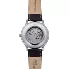 Orient Bambino Sun & Moon men's watch RA-AK0805E30B, green dial, brown leather strap