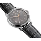 Orient Bambino men's watch RA-BB0006N30B, gray dial, gray leather strap