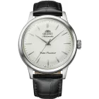 Orient Bambino 36 unisex watch RA-BB0103S30B, silver dial, brown leather strap