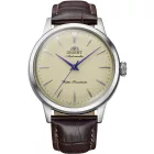 Orient Bambino 36 unisex watch RA-BB0104Y30B, beige dial, brown leather strap