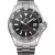 Orient Mako Diver GMT men's watch RA-BC0001B30B, black dial, silver stainless steel strap