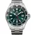 Orient Mako Diver GMT men's watch RA-BC0002E30B, green dial, silver stainless steel strap