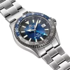 Orient Mako Diver GMT Limited Edition men's watch RA-BC0005L30B, blue dial, silver stainless steel strap