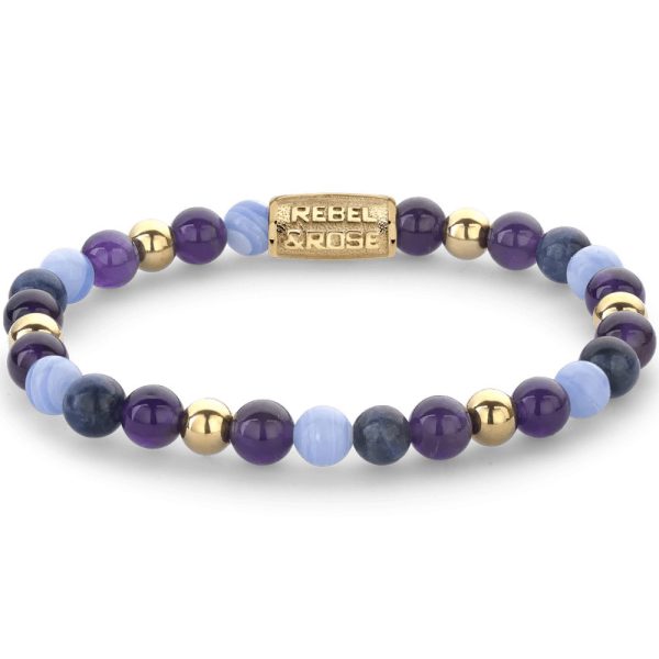 Rebel & Rose Are Violets Blue female bracelet S RR-60109-G-S