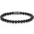 Rebel & Rose Black Velvet Vintage man bracelet M RR-60121-V-M