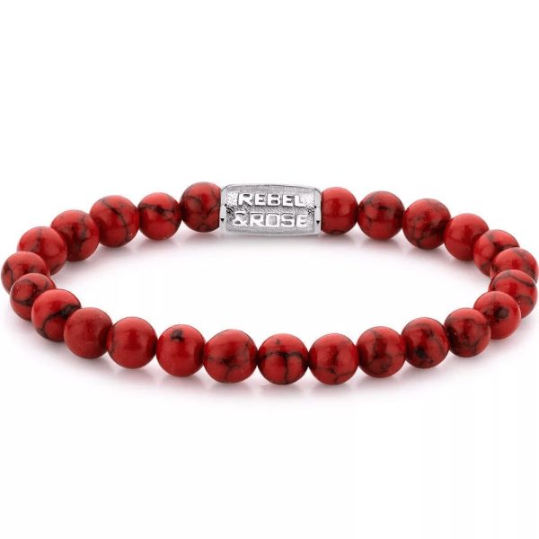 Rebel & Rose Red Delight man bracelet M RR-80015-S-M