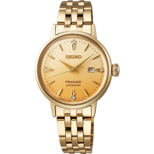 Seiko Presage Eggnog Diamond Set Cocktail Time women's watch SRE018J1