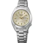 Seiko 5 Sports Hebitama SNXS in Double cream women's watch SRE023K1, gold dial, silver stainless steel strap