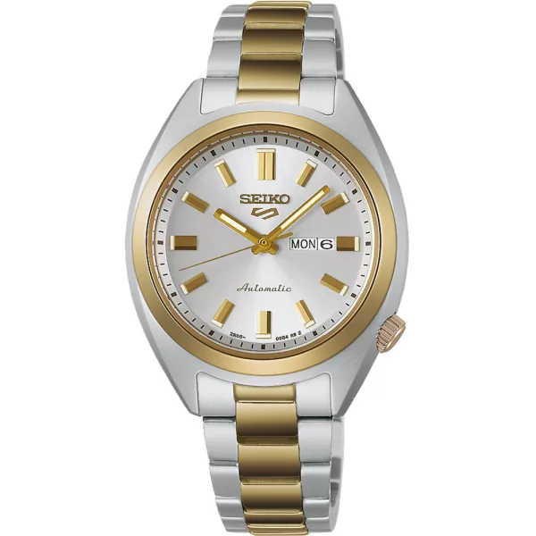 Seiko 5 Sports Hebitama SNXS in Mixed metal women's watch SRE024K1, silver dial, silver stainless steel strap