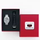 Seiko 5 Sports Heritage Design Re-Creation “Ash blue” Limited Edition men's watch set SRPL03K1