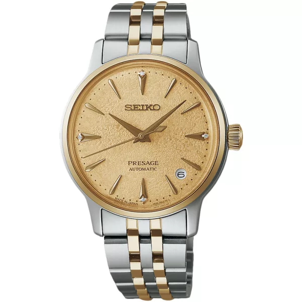 Seiko Presage Frozen Daiquiri Diamond Cocktail Time women's watch SRPL64J1, silver stainless steel strap