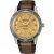 Seiko Presage Style 60s in Golden Yellow men's watch SRPL75J1, gold dial, brown leather strap