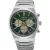 Seiko Sports Chronograph men's watch SSB461P1, green dial, silver stainless steel strap