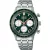 Seiko Chronograph men's watch SSB481P1, green dial, silver stainless steel strap