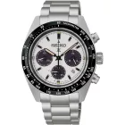 Seiko Prospex Speedtimer men's watch SSC961P1, white dial, silver stainless steel strap