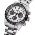 Seiko Prospex Speedtimer men's watch SSC961P1, white dial, silver stainless steel strap