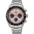 Seiko Prospex Speedtimer men's watch SSC963P1, pink dial, silver stainless steel strap