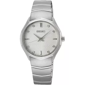 Seiko Classic Diamond women's watch SUR615P1, silver stainless steel strap