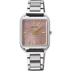 Seiko Classic women's watch SWR077P1, rose gold dial, silver stainless steel strap