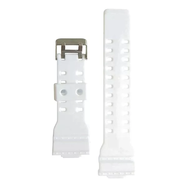 Casio GA-100A-7A white resin watch strap