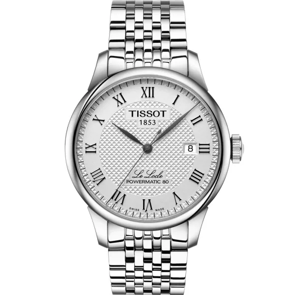 Tissot Classic Le Locle men's watch T006.407.11.033.00, silver dial, silver stainless steel strap