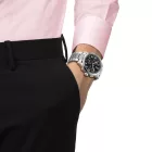 Tissot Sport Chrono L men's watch T116.417.11.052.00, black dial, silver stainless steel strap