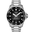 Tissot Seastar 2000 men's watch T120.907.11.051.00, black dial, silver stainless steel strap