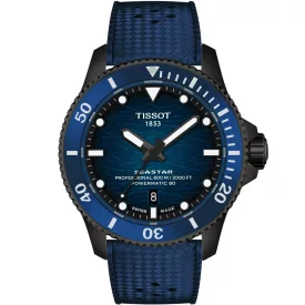 Tissot Seastar 2000 men's watch T120.907.37.041.00, blue dial, blue silicone strap