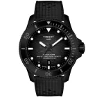 Tissot T-Sport Seastar 2000 44mm men's watch T120.907.37.051.00, black dial, black silicone strap