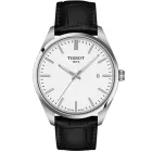Tissot Classic PR 100 men's watch T150.410.16.011.00, white dial, black leather strap