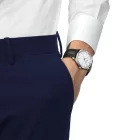 Tissot Classic PR 100 men's watch T150.410.16.011.00, white dial, black leather strap