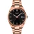 Tissot Classic PR 100 men's watch T150.410.33.051.00, black dial, rose gold stainless steel strap